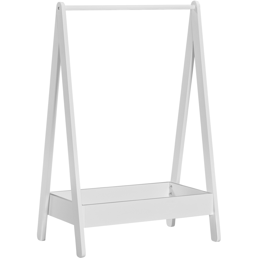 JUNIOR VIDA White Kids Clothes Rack with Storage Shelf Image 2
