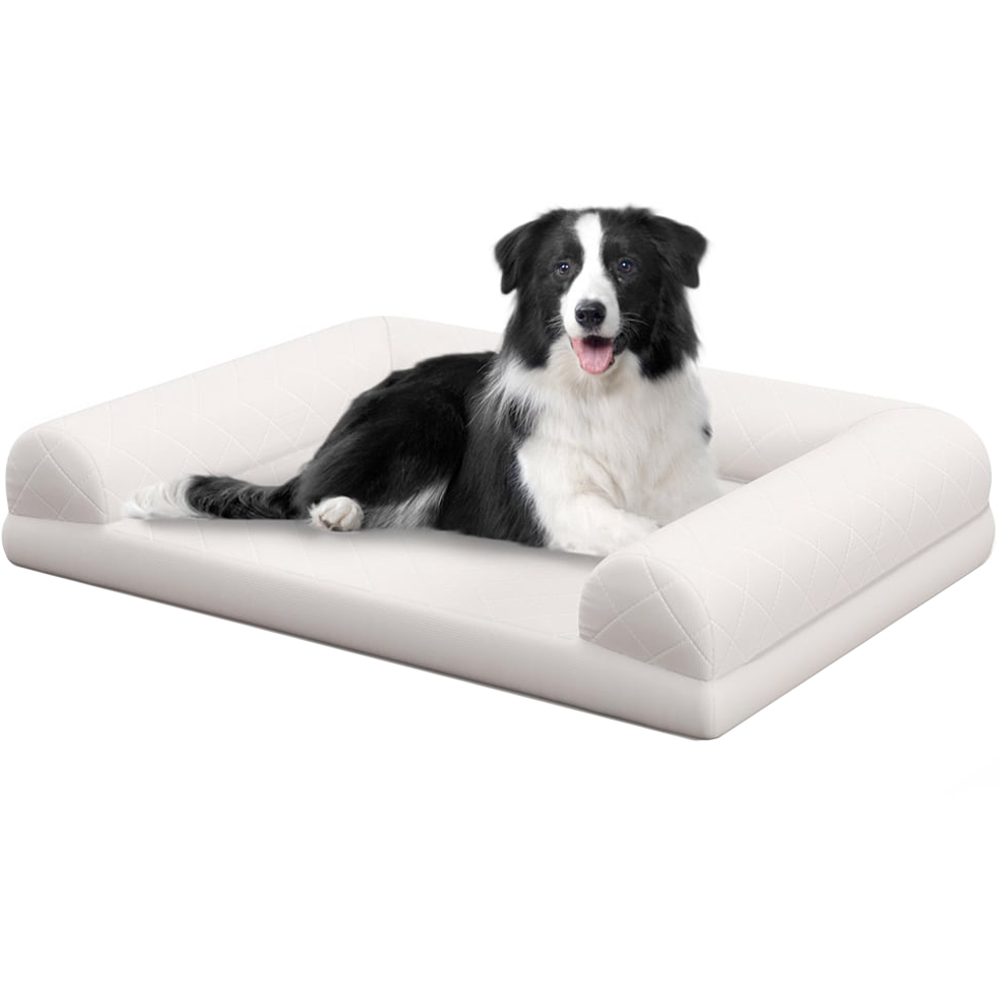 Costway Beige 3 Side Bolster Egg Foam Orthopaedic Dog Bed Image 1