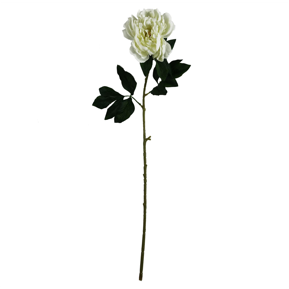 Leaf White Peony Artificial Stem 80cm 6 Pack Image 4