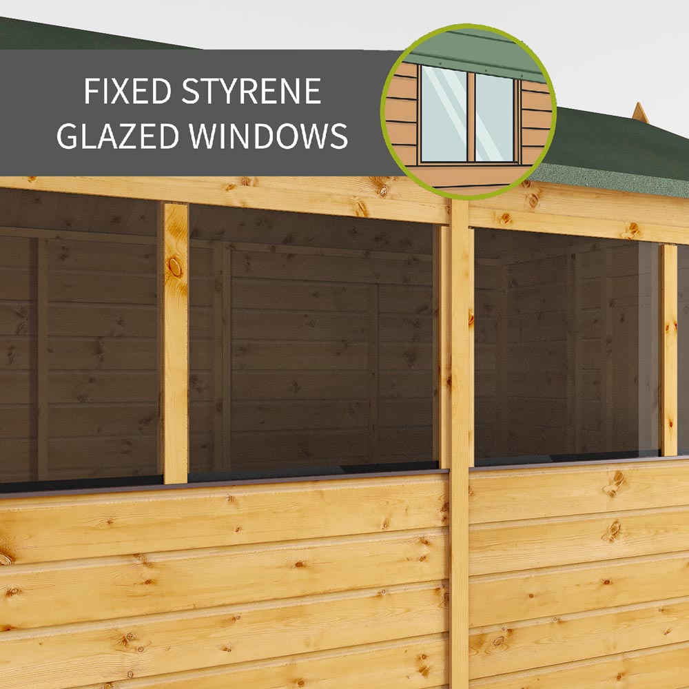 Mercia 10 x 8ft Shiplap Apex Wooden Shed Image 12