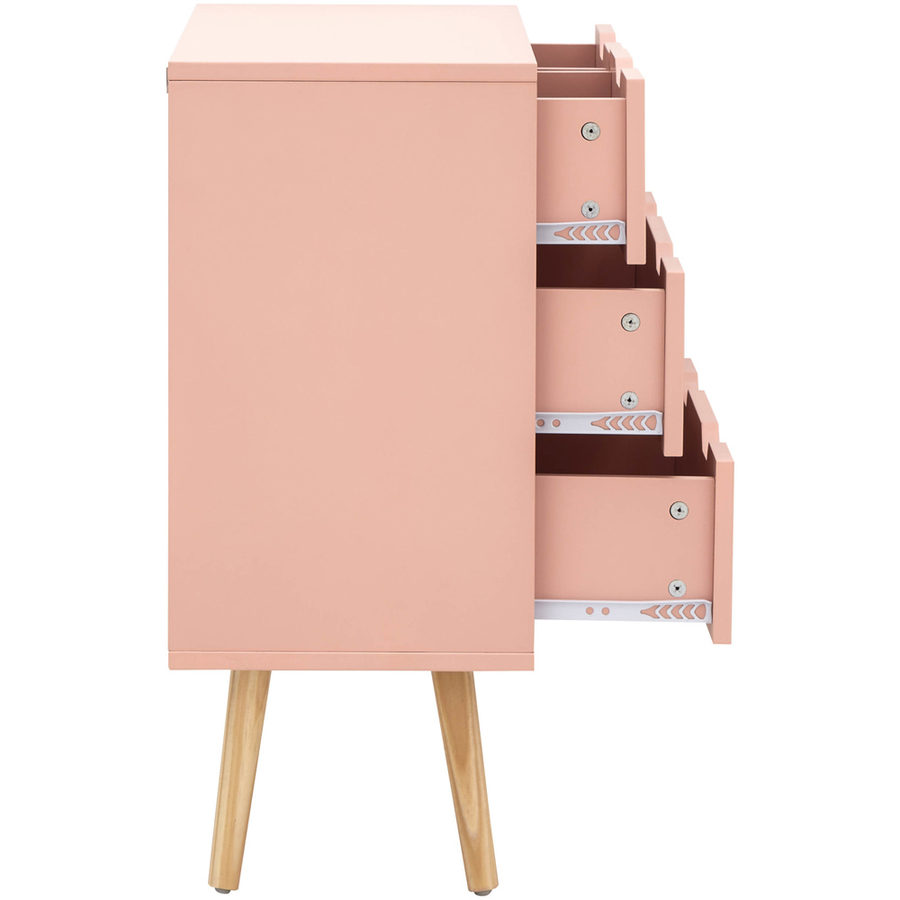 GFW Nyborg 4 Drawer Coral Pink Chest of Drawers Image 5