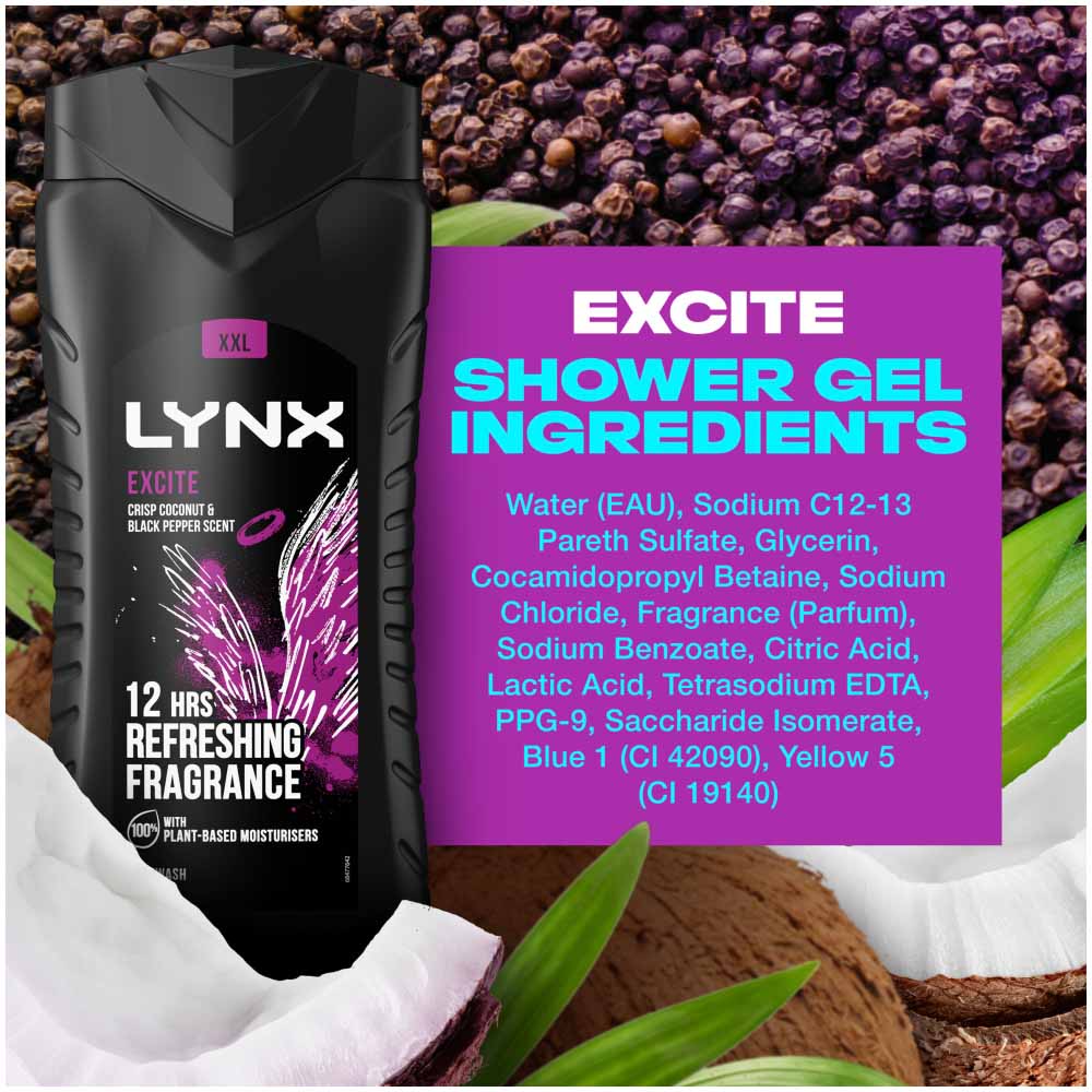 Lynx XXL Excite Shower Gel 500ml Image 4