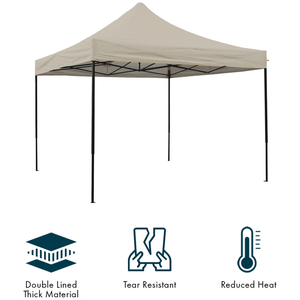 Jack Stonehouse 2.5 x 2.5m Beige Pop Up Gazebo Image 8