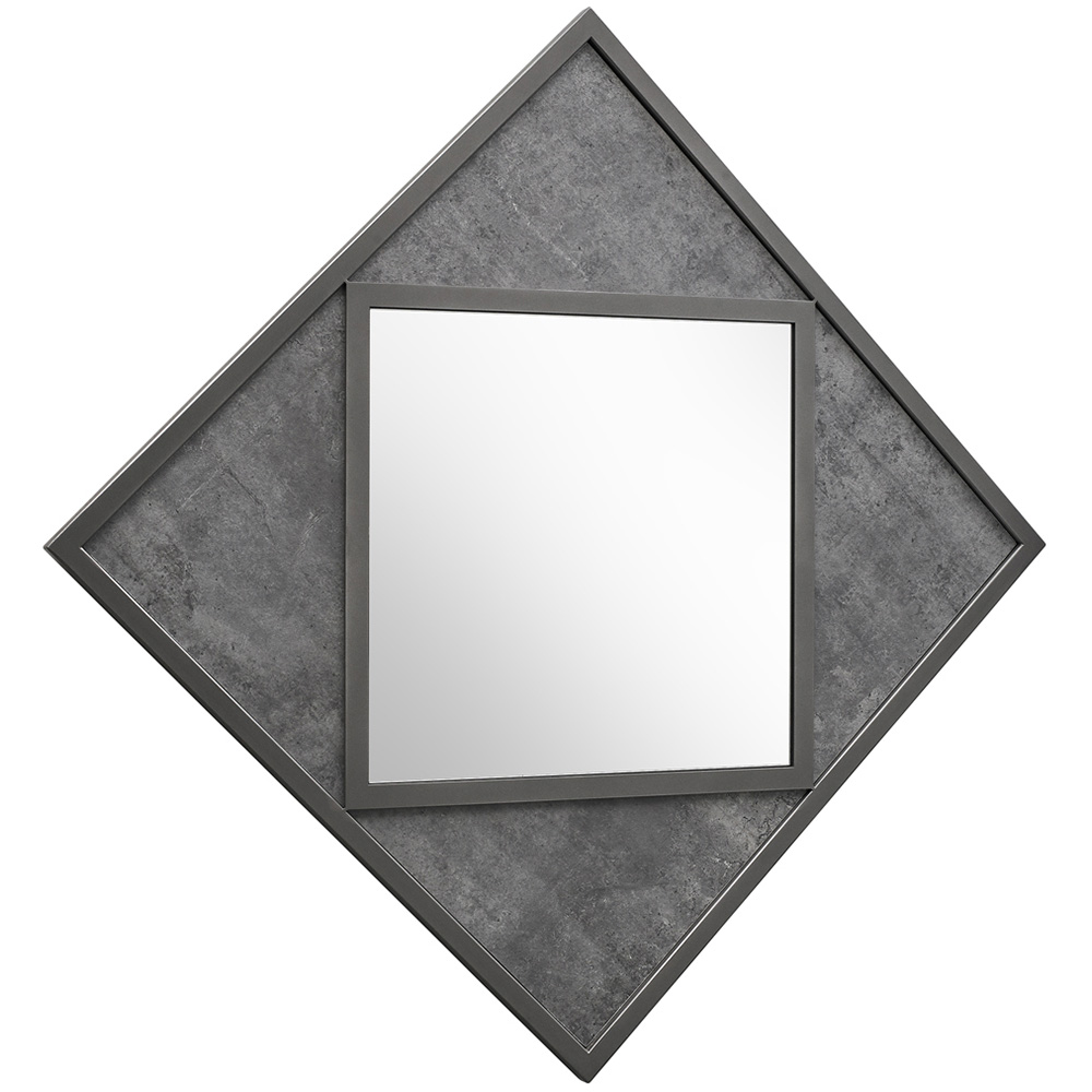 Bentley Designs Renzo Zinc and Dark Grey Geometric Wall Mirror 63 x 63cm Image 4