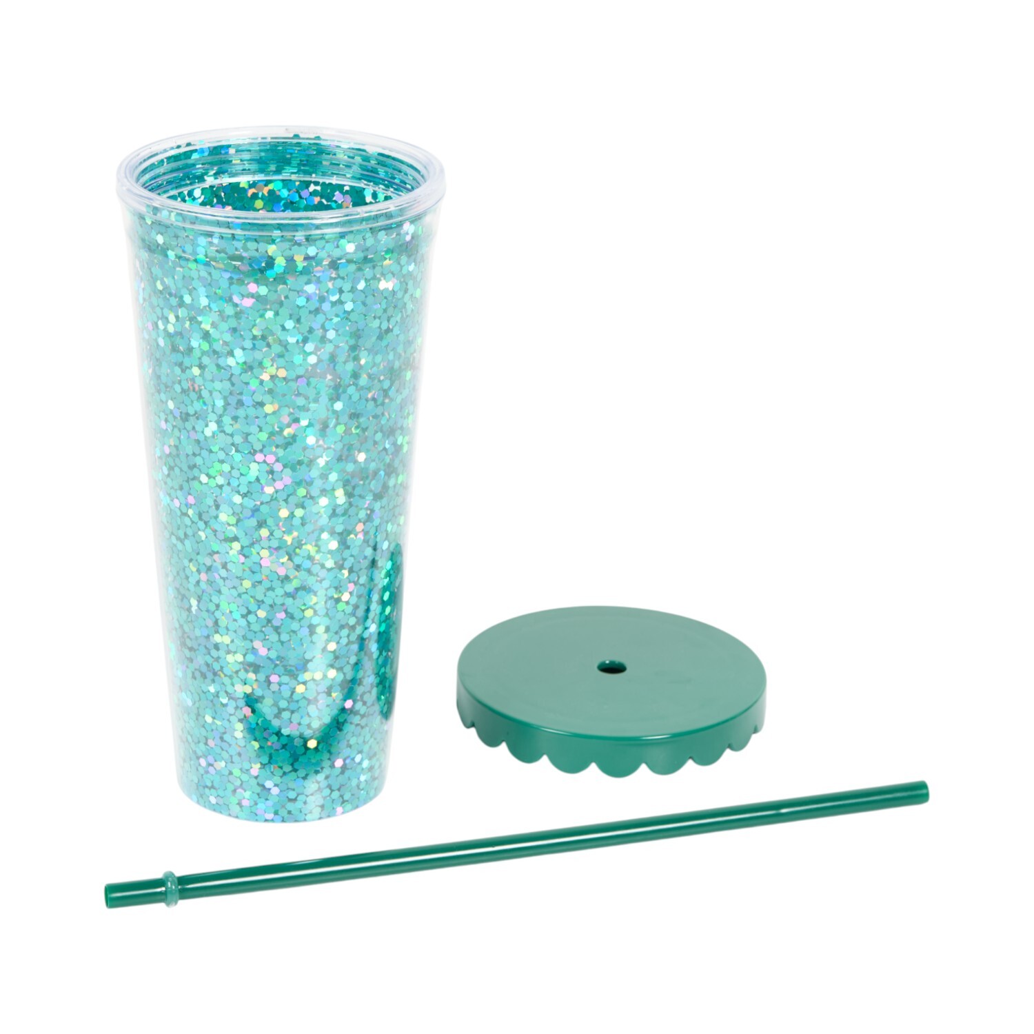 Glitter Tumbler with Straw Image 5
