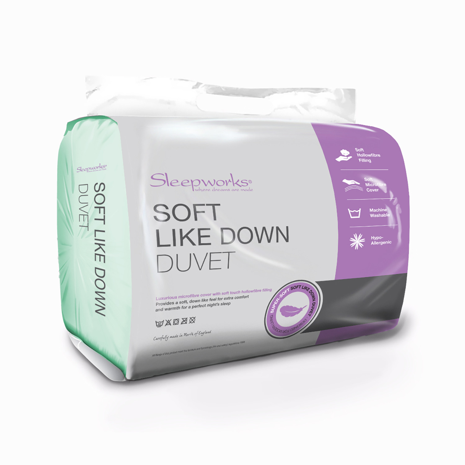 Sleepworks Single Soft Like Down Duvet 10.5 Tog Image 3