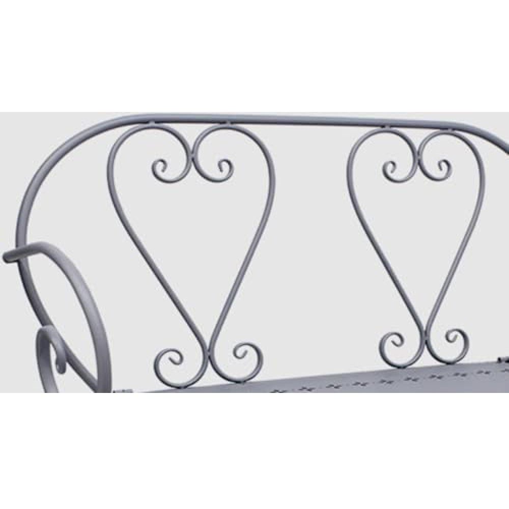 Fallen Fruits 2 Seater Grey Wooden Rocking Bench Image 3