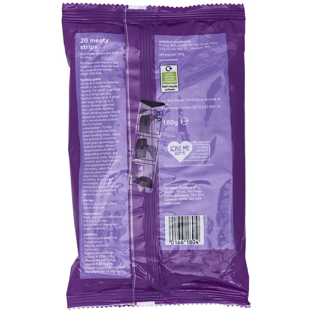 Wilko 20 pack Chewy Liver Flavour Dog Treats Image 2