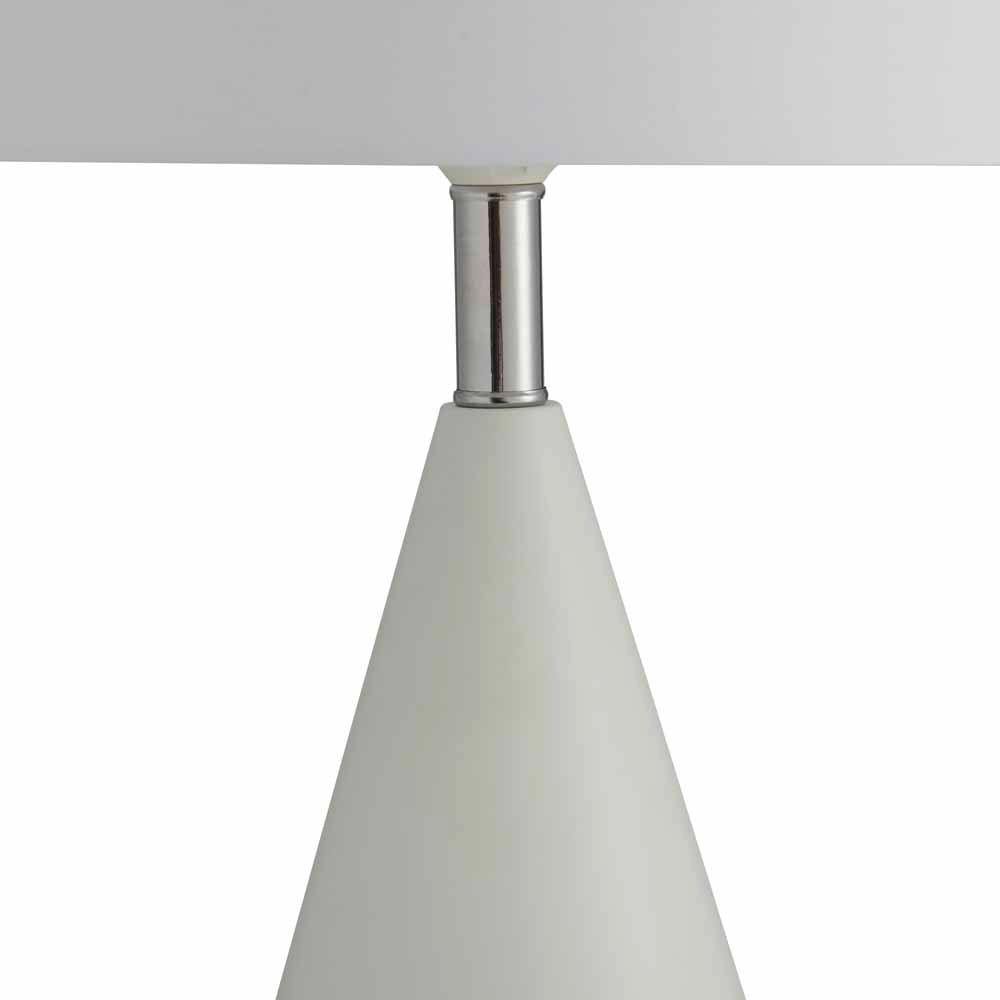Wilko White Chrome Table Lamp Large Image 4