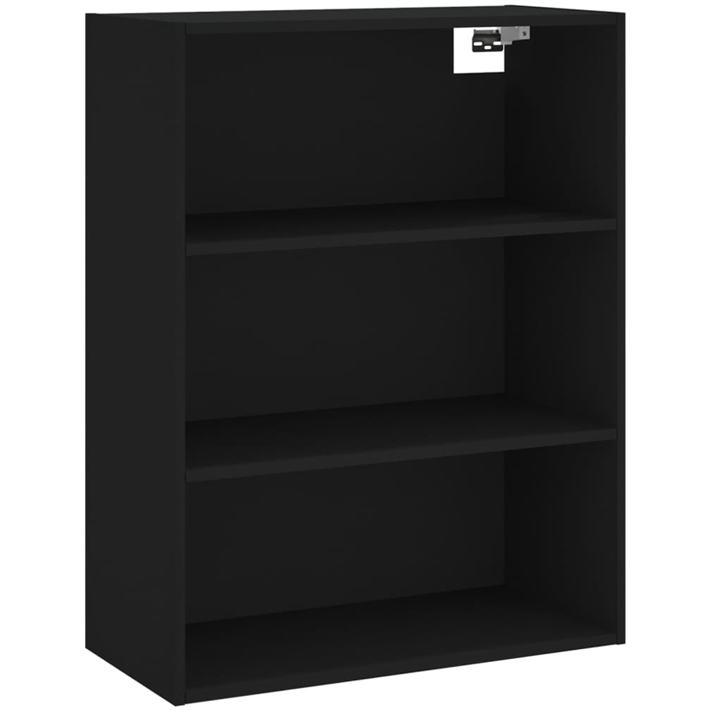 vidaXL Single Door 3 Drawer 3 Shelf Black Highboard Image 5