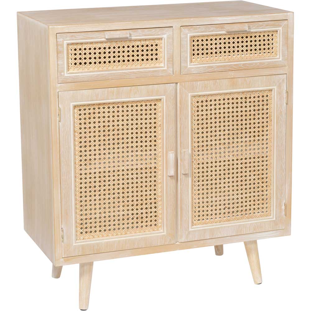 Toulouse 2 Door 2 Drawer Light Oak Effect Small Sideboard Image 3
