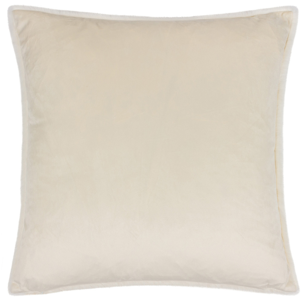 Paoletti Stanza Ecru Faux Fur Cushion Image 3