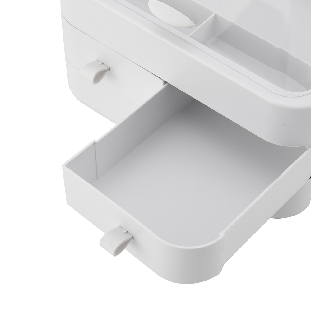 Living and Home White Desktop Dustproof Storage Box Image 4