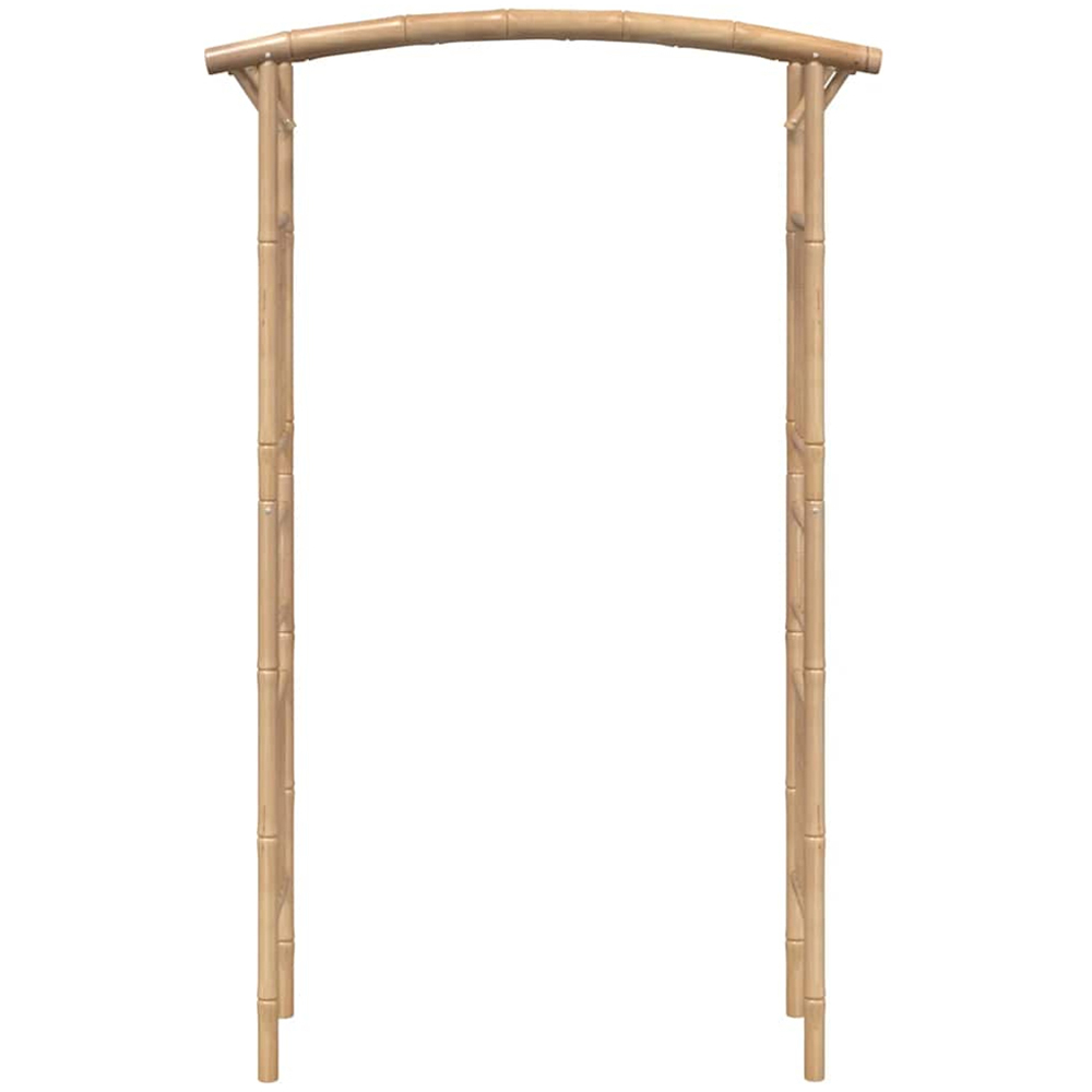 vidaXL 6 x 4ft Brown Bamboo Rose Arch Garden Arbour Image 3
