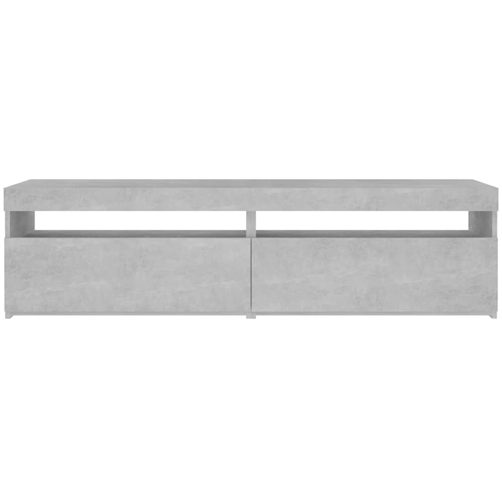 vidaXL Single Door Single Shelf Concrete Grey TV Cabinet with LED Lights Set of 2 Image 5