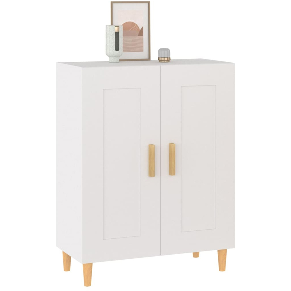 vidaXL 2 Door White Sideboard Image 5