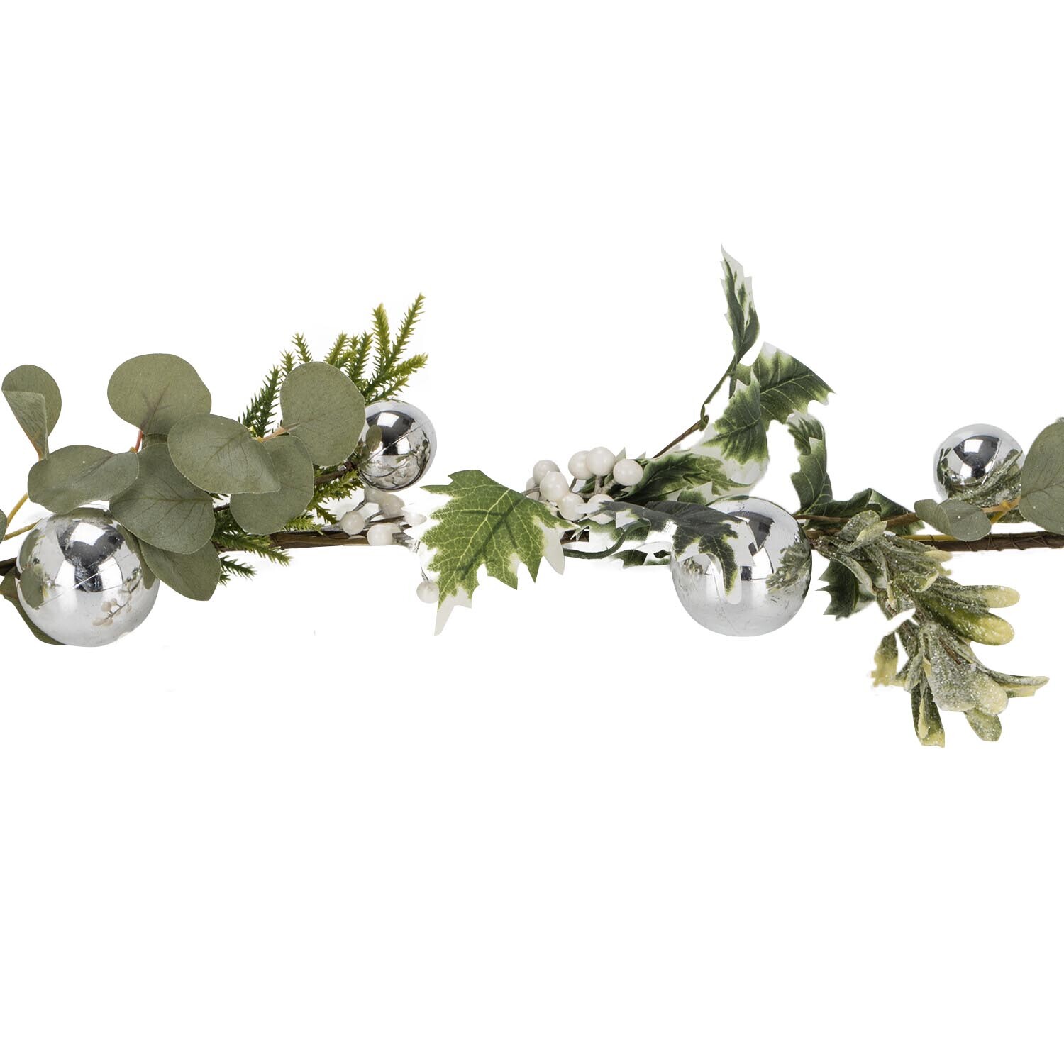 Silver and Mistletoe Garland Image