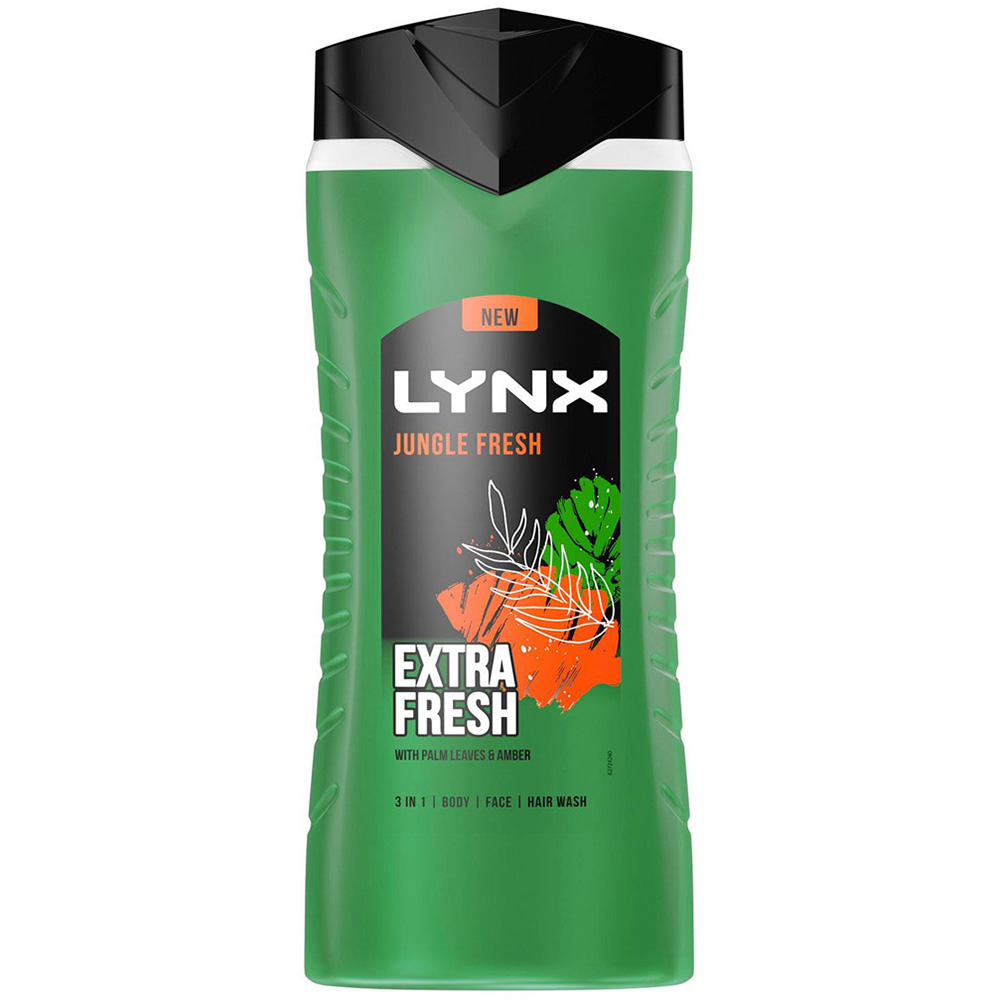 Lynx Extra Fresh Jungle Fresh 3-in-1 Shower Gel  500ml 18 Pack Image 2