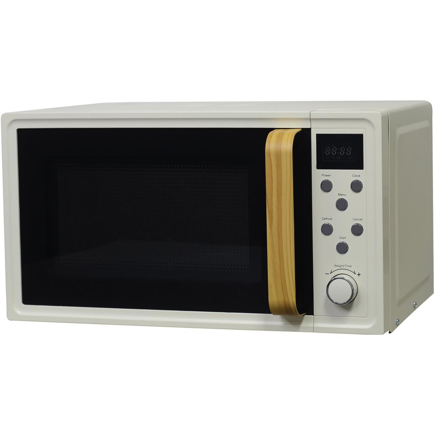 Oslo Cream and Wood Effect 20L Microwave Image 1