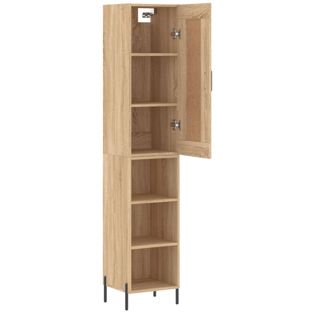 vidaXL Single Door 3 Shelf Sonoma Oak Highboard Image 4