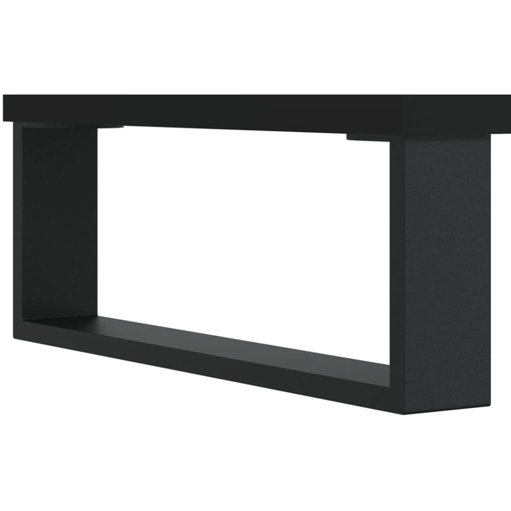 vidaXL 2 Shelf Black Record Cabinet Image 7