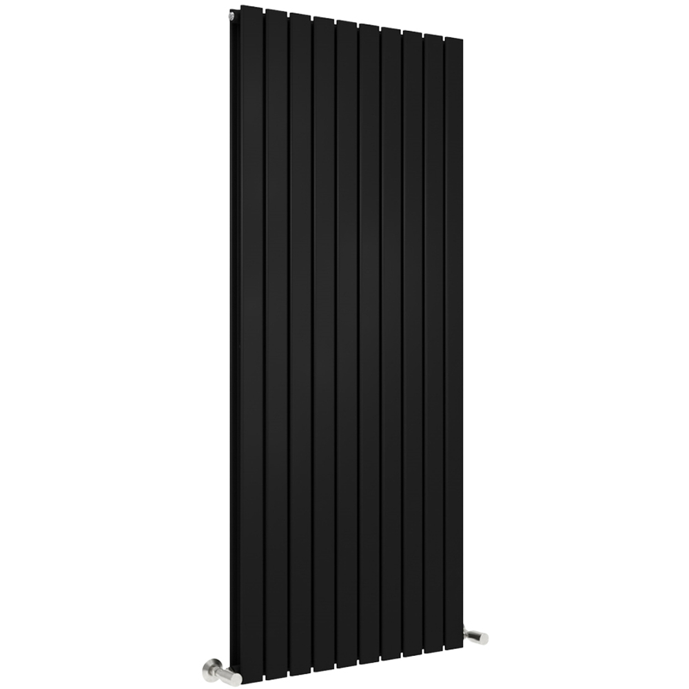 Black 10465 BTU Double Flat Panel Vertical Column Radiator 1800 x 680mm Image 1