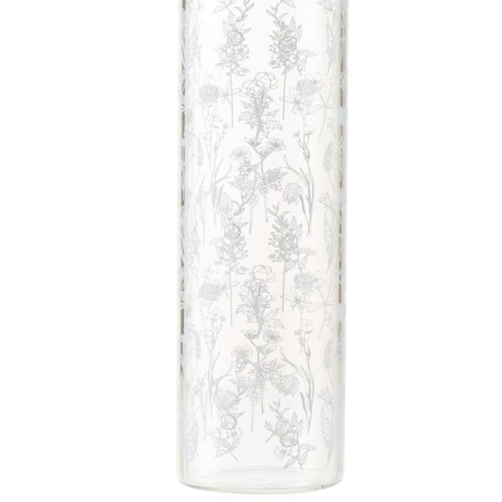 Wilko Floral Glass Bottle Image 5