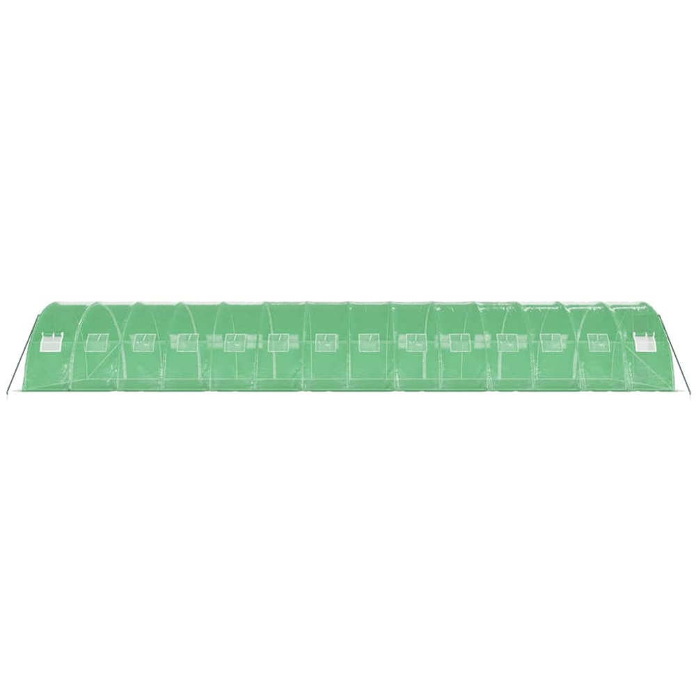 vidaXL Green Polyethylene Galvanised Steel Frame 45.9 x 13.1ft Greenhouse Image 4