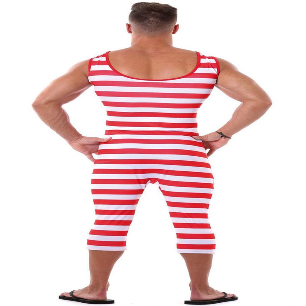 Fiestas Guirca Adult Strongman White and Red Costume Medium Image 2