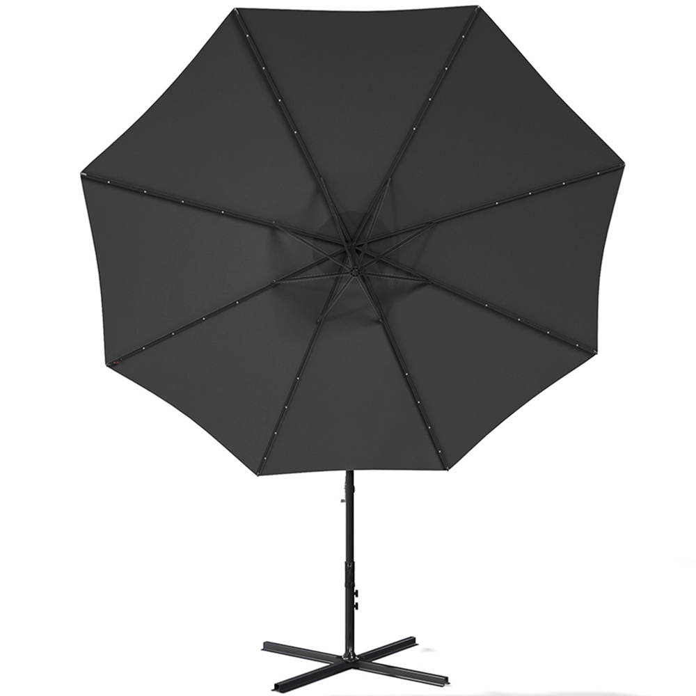 Living and Home Beige Cantilever Parasol with Cross Baase and Square Base 3m Image 3