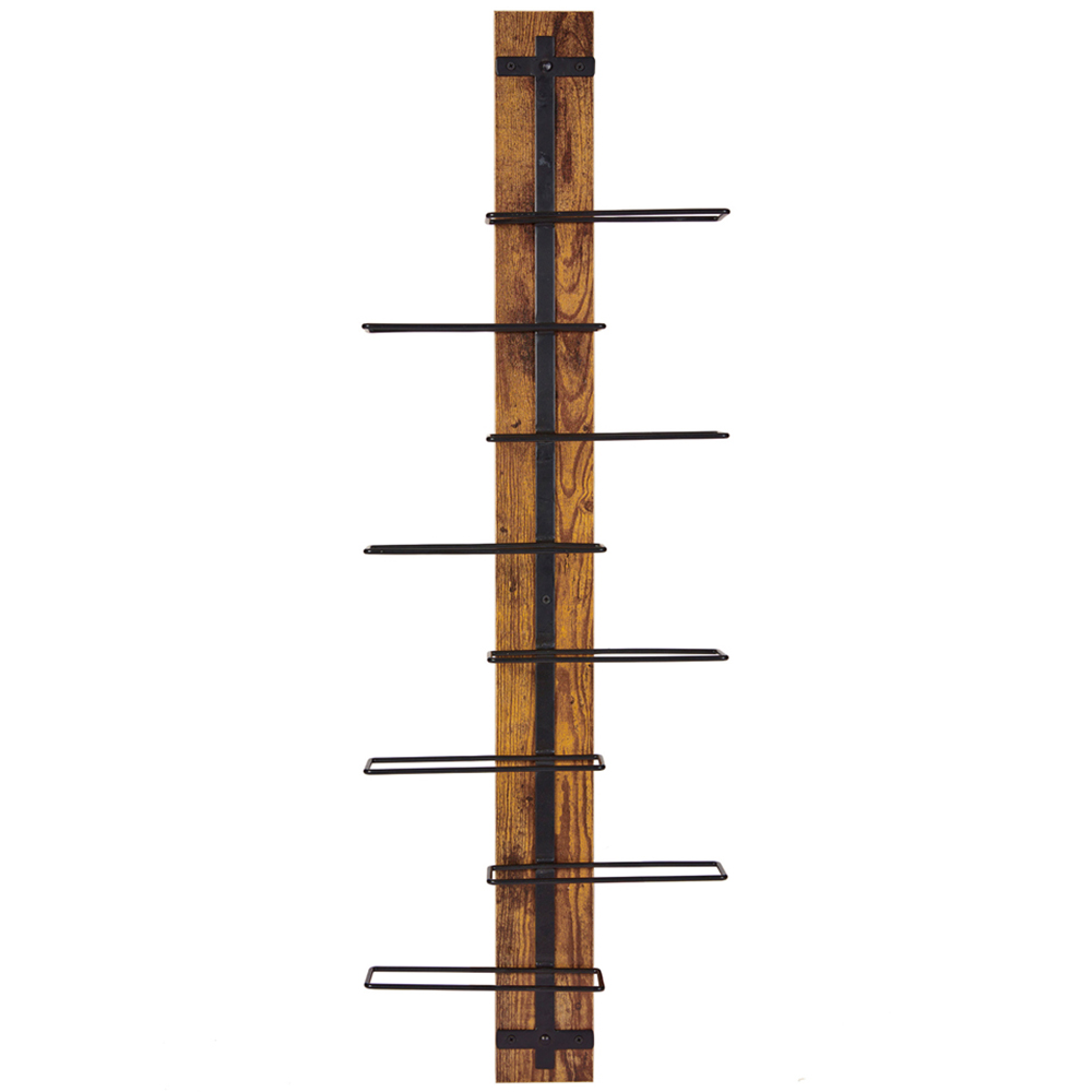 Dibor 8 Bottle Wooden Wall Mounted Upright Wine Rack Image 1