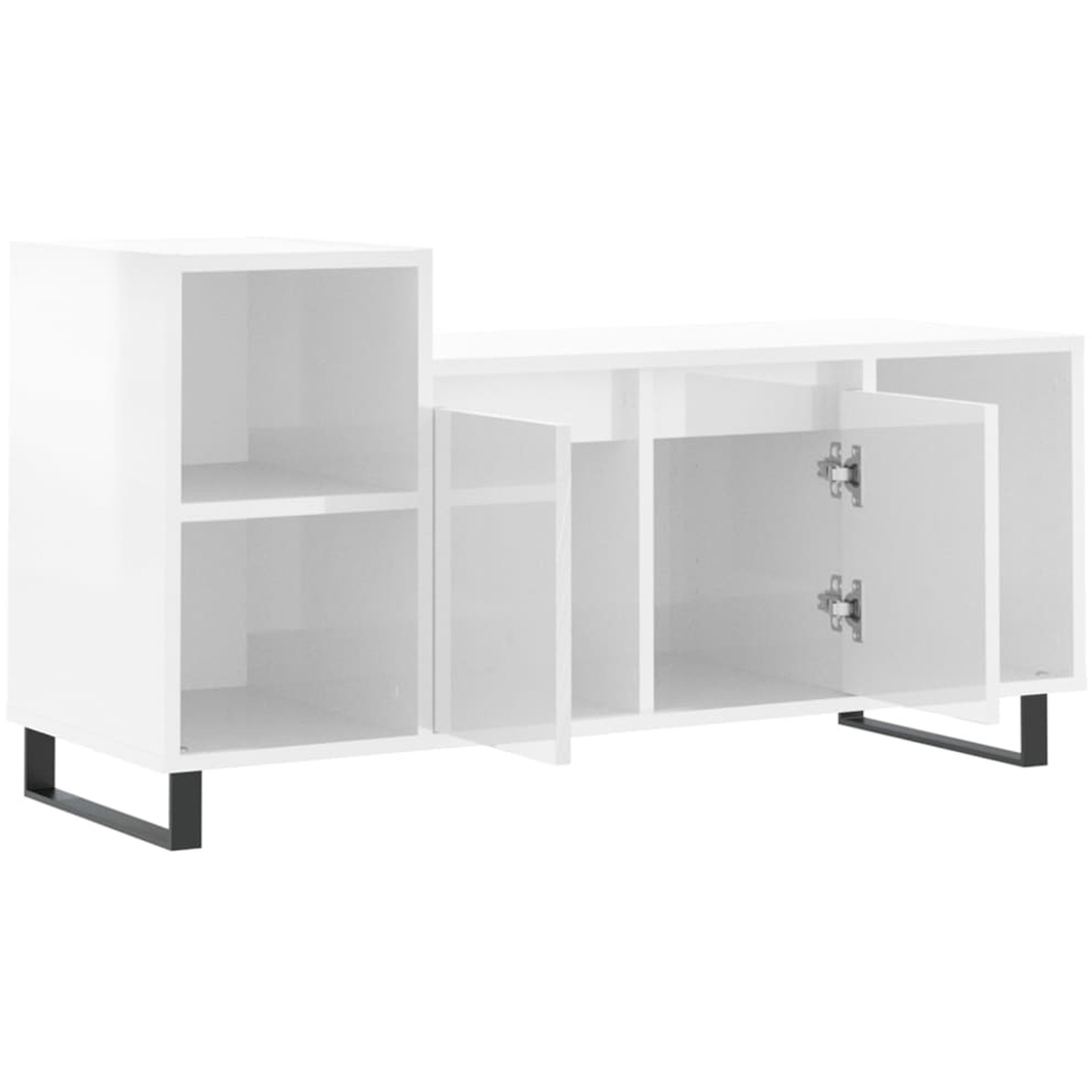 vidaXL 2 Door 3 Shelf White TV Cabinet Image 6