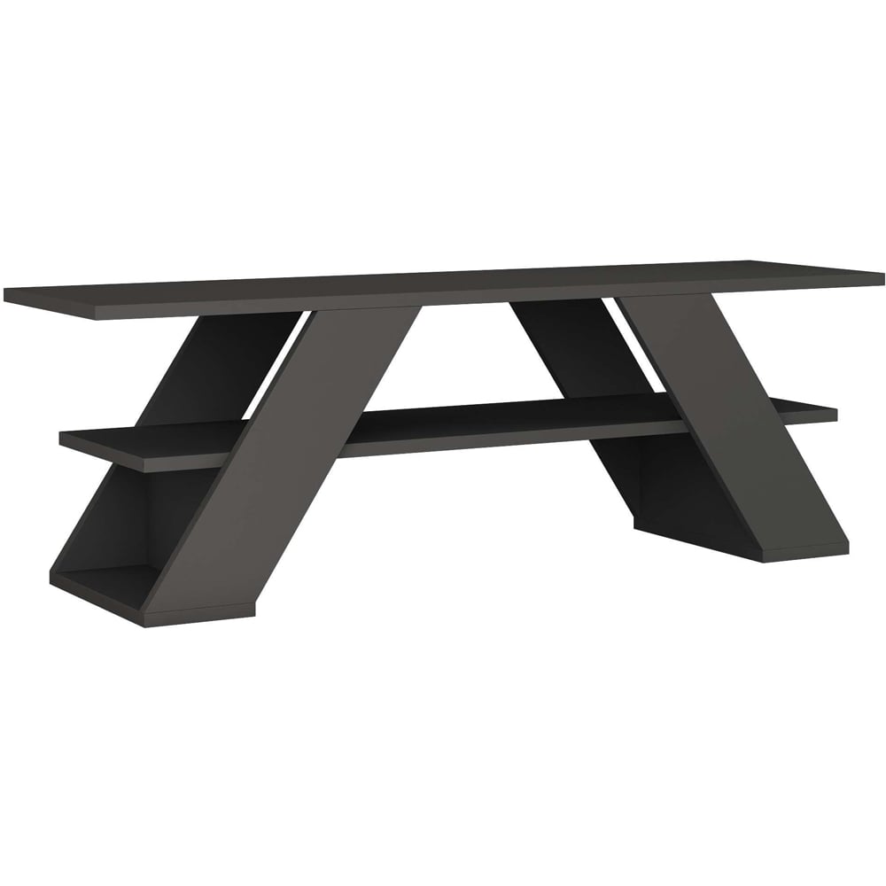 Decortie Farfalla Single Shelf Anthracite Modern TV Unit Image 2