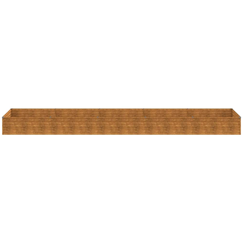vidaXL Brown Corten Steel Raised Garden Bed 36 x 100 x 482cm Image 3