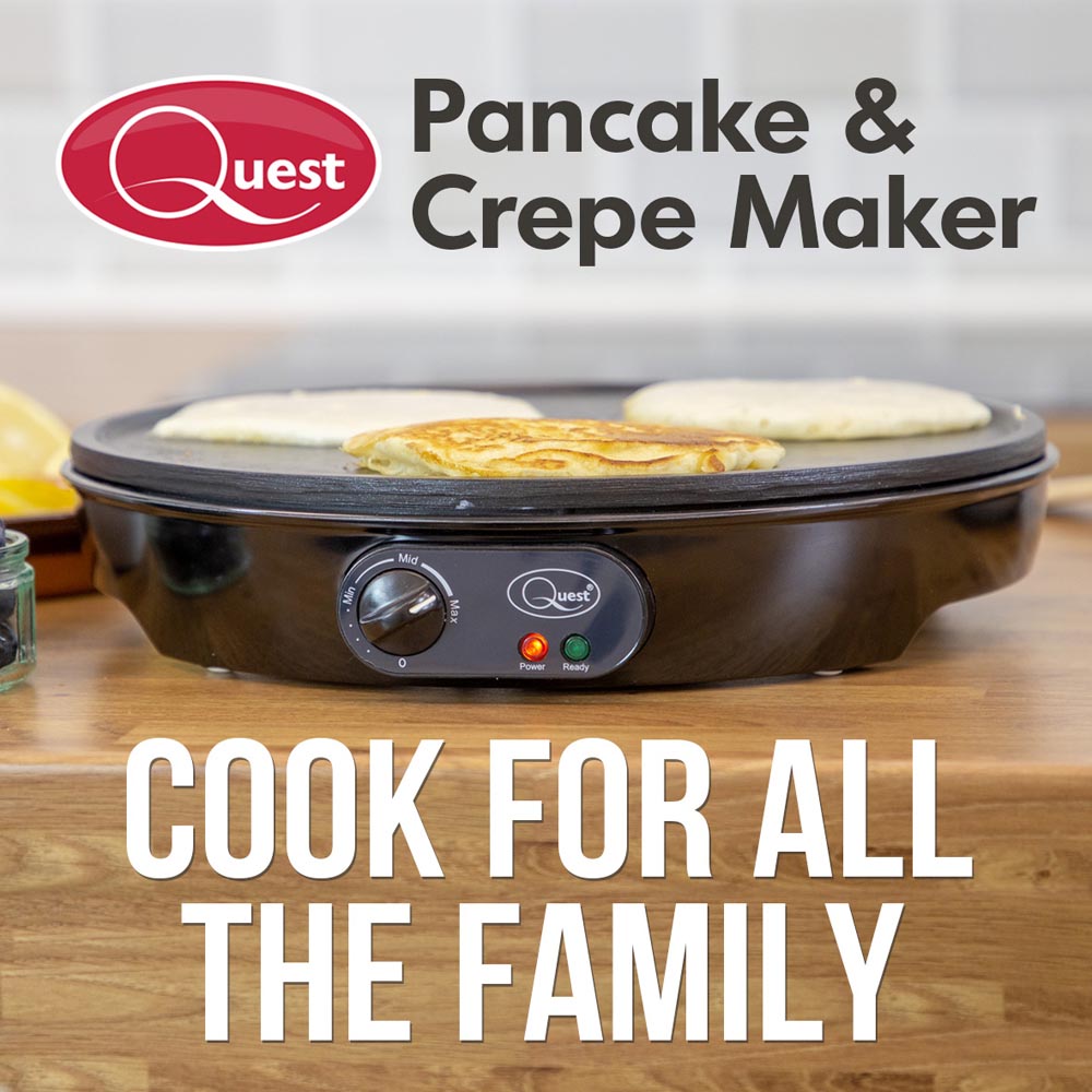 Quest Black Pancake Crepe and Flatbread Maker Image 6