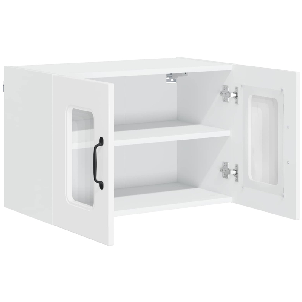 vidaXL Kalmar 2 Door High Gloss White Wall Kitchen Cabinet 2 Pack Image 4
