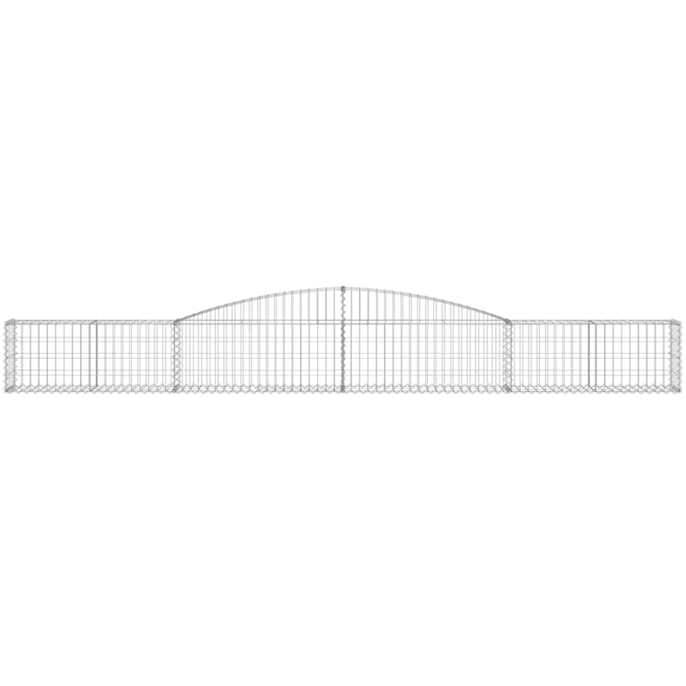 vidaXL Silver Galvanised Iron Gabion Basket 400 x 30 x 40/60cm Image 2