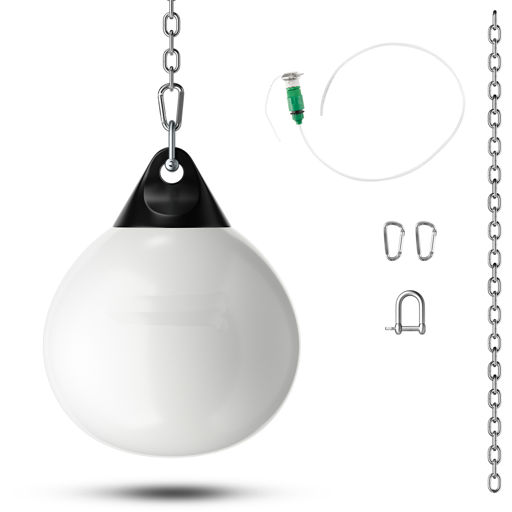 Costway White Adjustable Metal Chain Water Punching Bag with Insurance Buckles Image 3