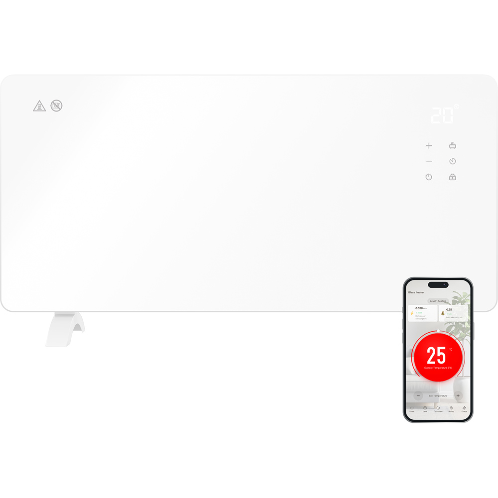TCP Smart Moonlight White Energy Monitoring Glass Panel Heater 2500W 900 x 445mm Image 2