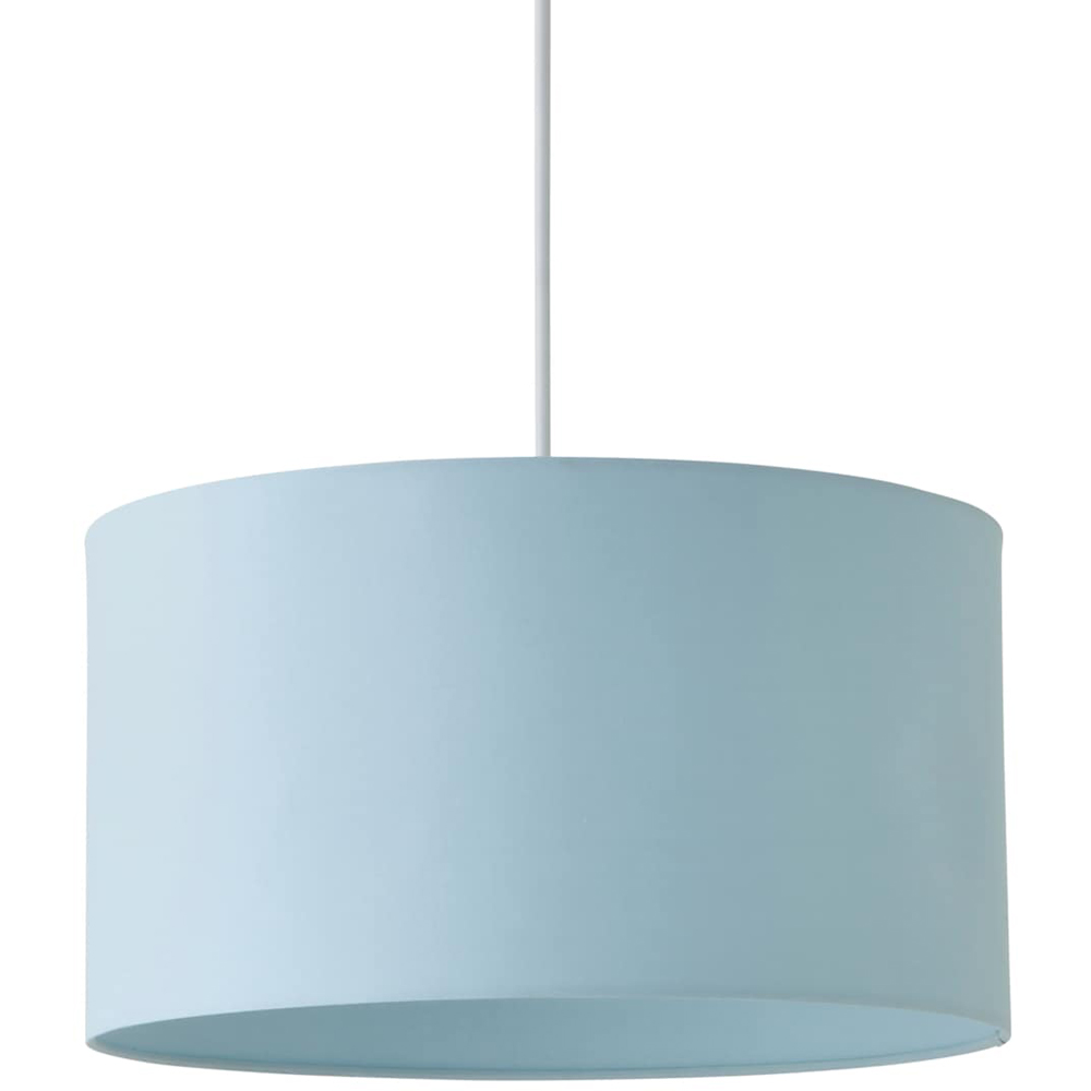 ValueLights Reni Duck Egg Blue Fabric Large Drum Ceiling Lamp Shade Image 1