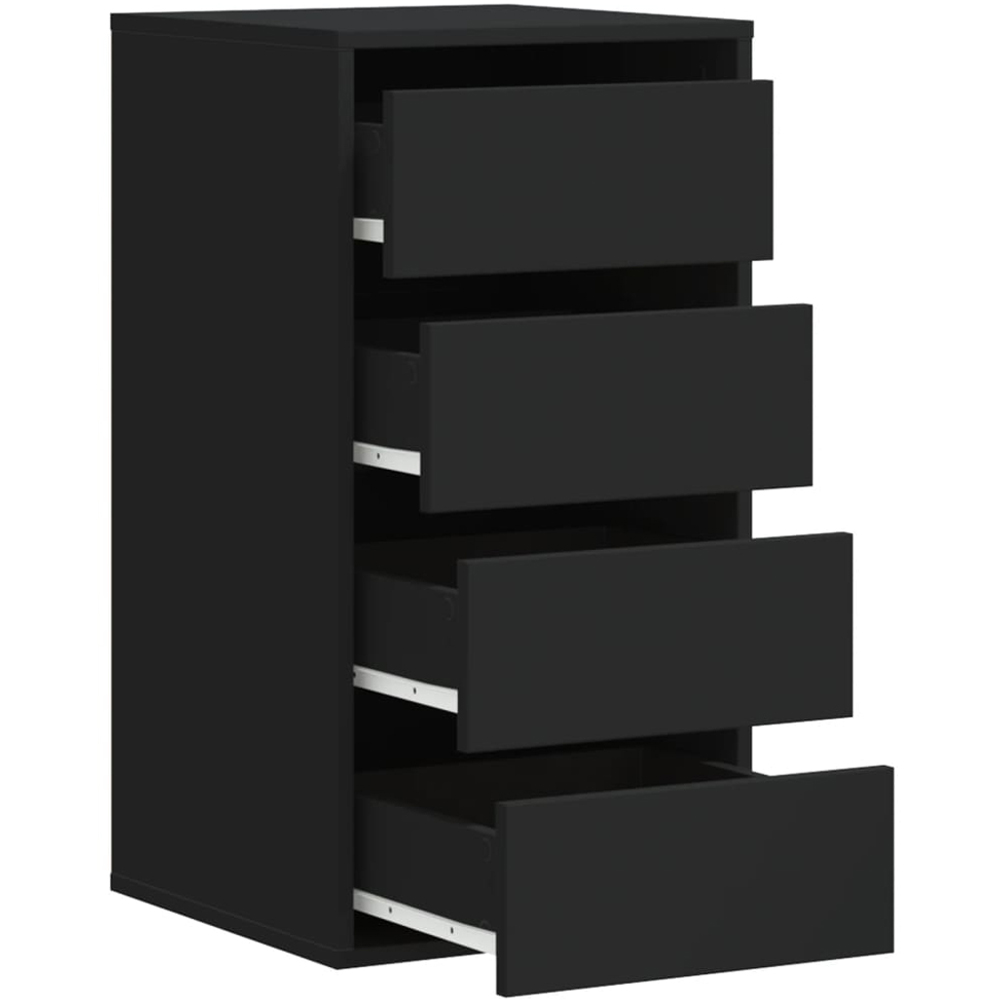 vidaXL Black Engineered Wood Corner Chest of Drawers Image 5
