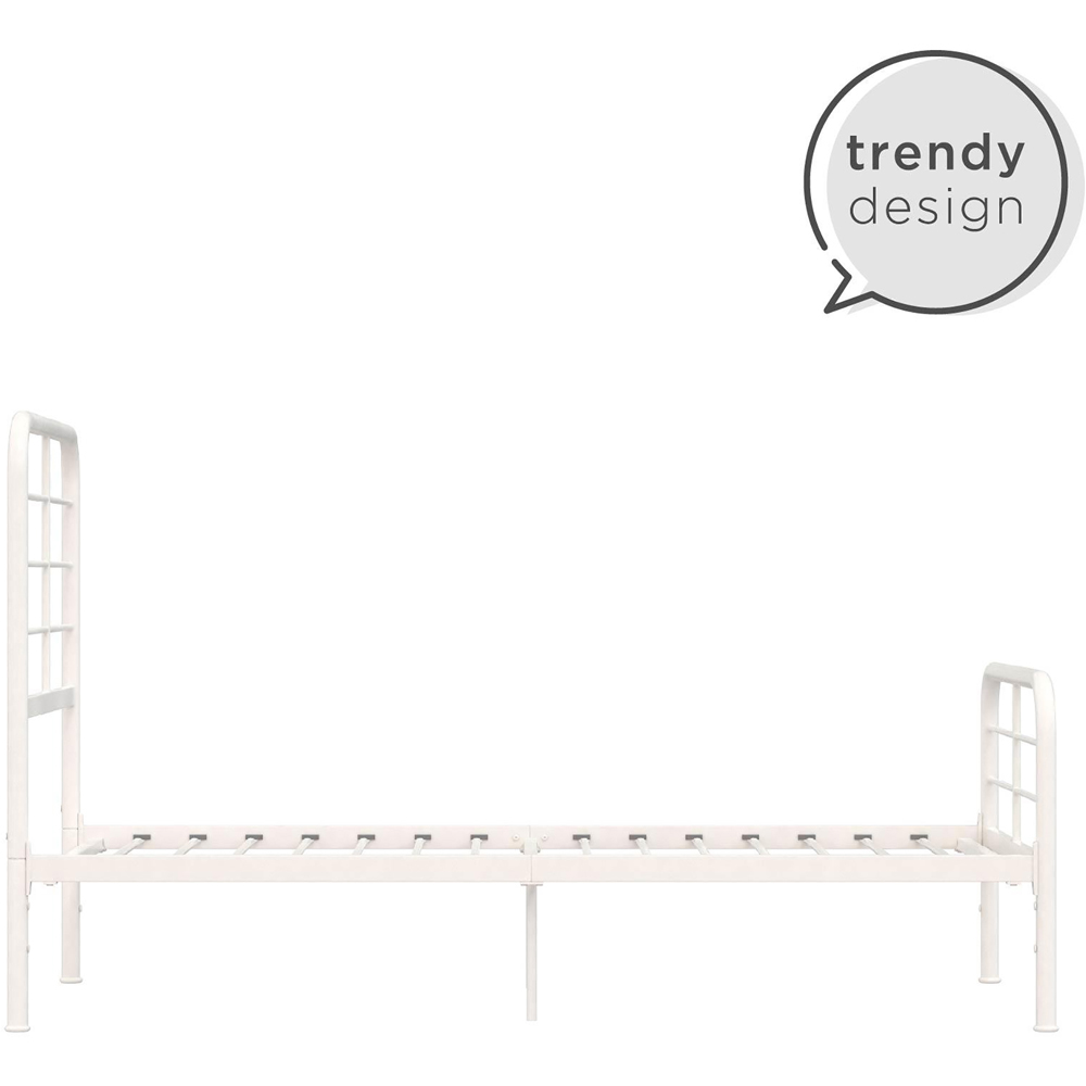 Dorel Millie Single White Metal Bed Image 7