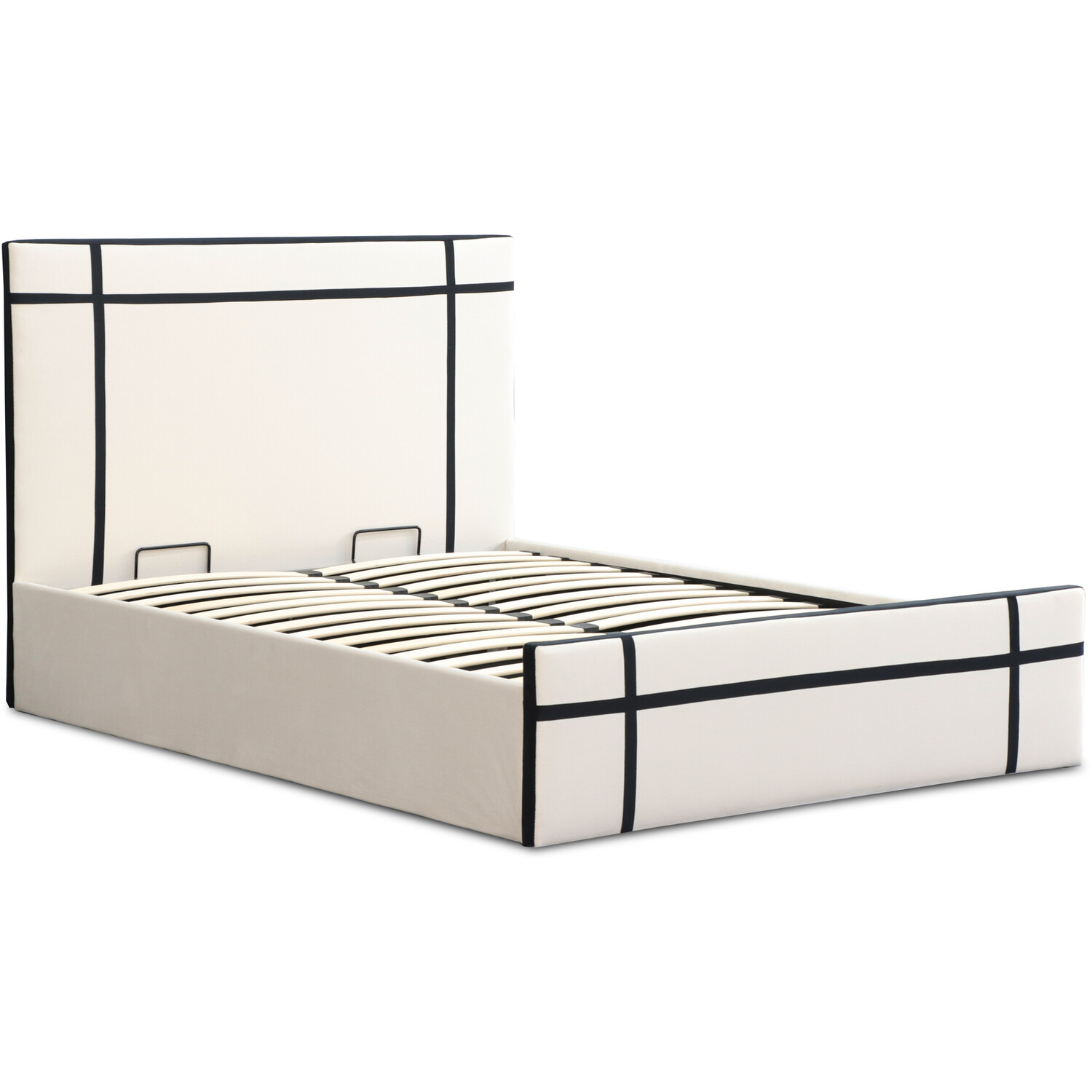 Quinn Double Bed Cream and Black Image 5