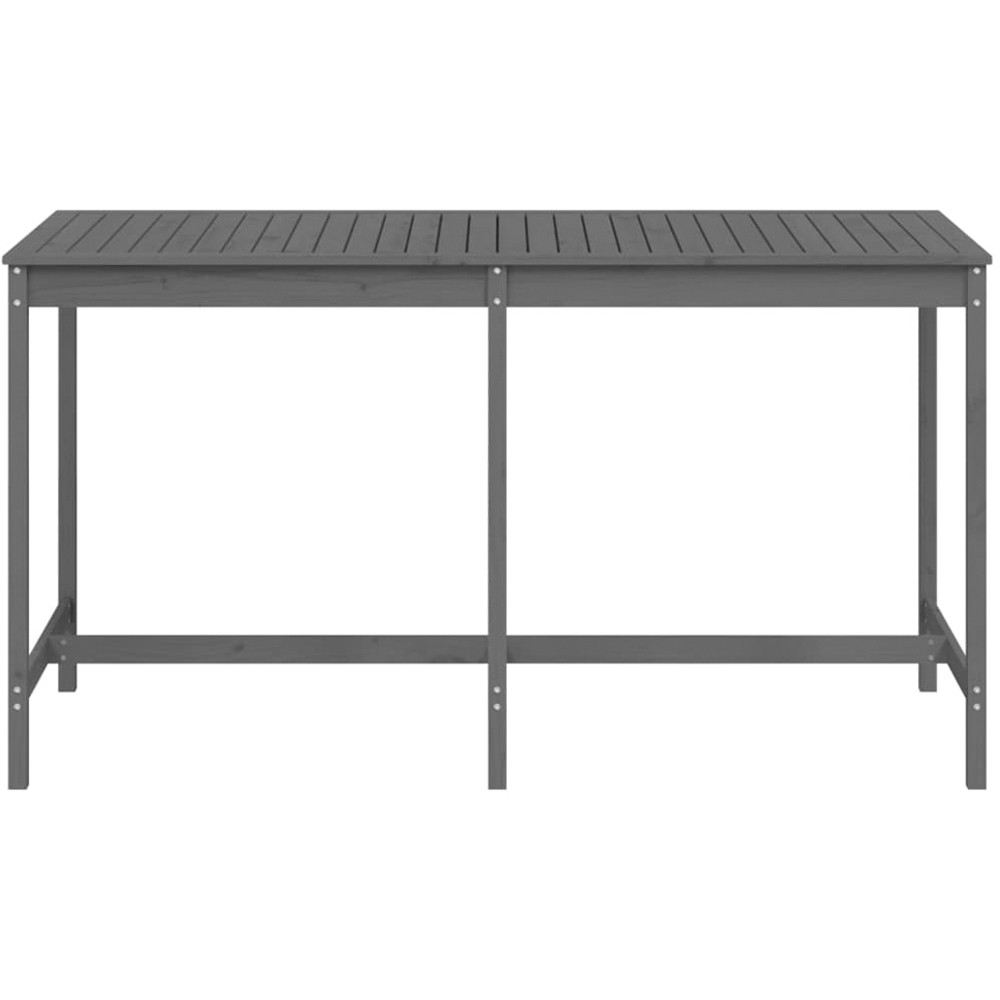 vidaXL 8 Seater Solid Pine Wood Slatted Garden Dining Table Grey Image 3