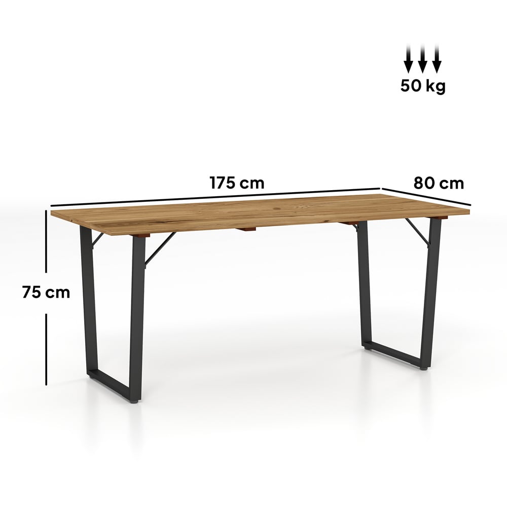 Outsunny 6 Seater Wooden Garden Dining Table with Parasol Hole Image 9