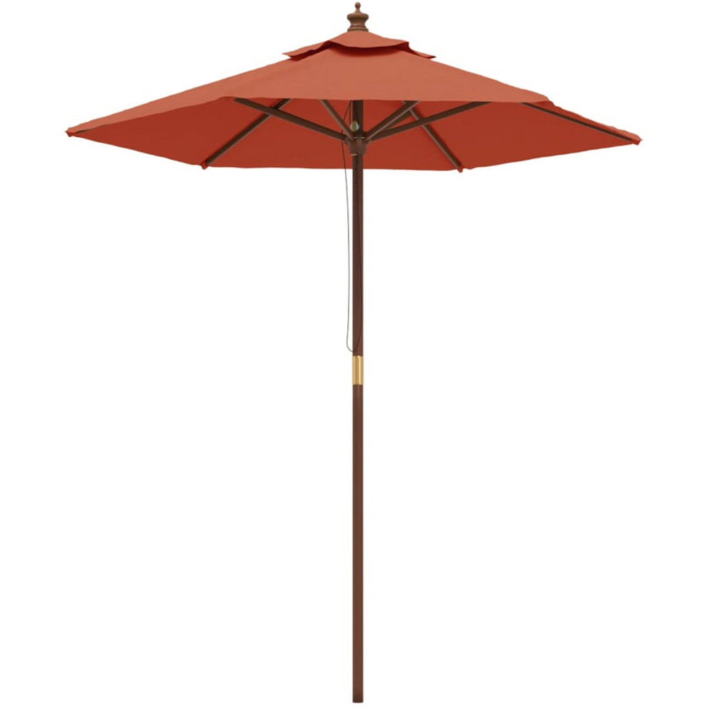 vidaXL Brown Garden Parasol 2.3 x 1.9m Image 1