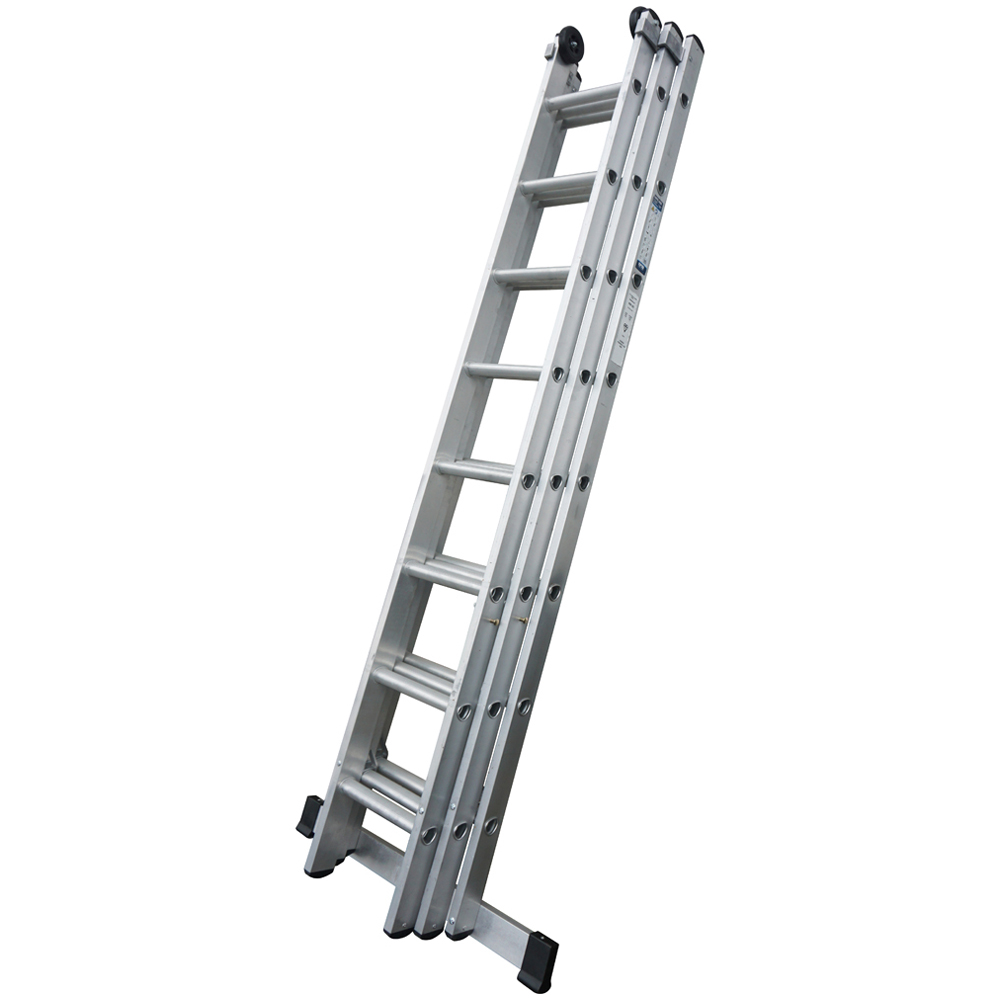 Lyte Ladders & Towers LytePro+ EN131-2 Professional Industrial 3 Section 8 Rung Extension Ladder Image 1