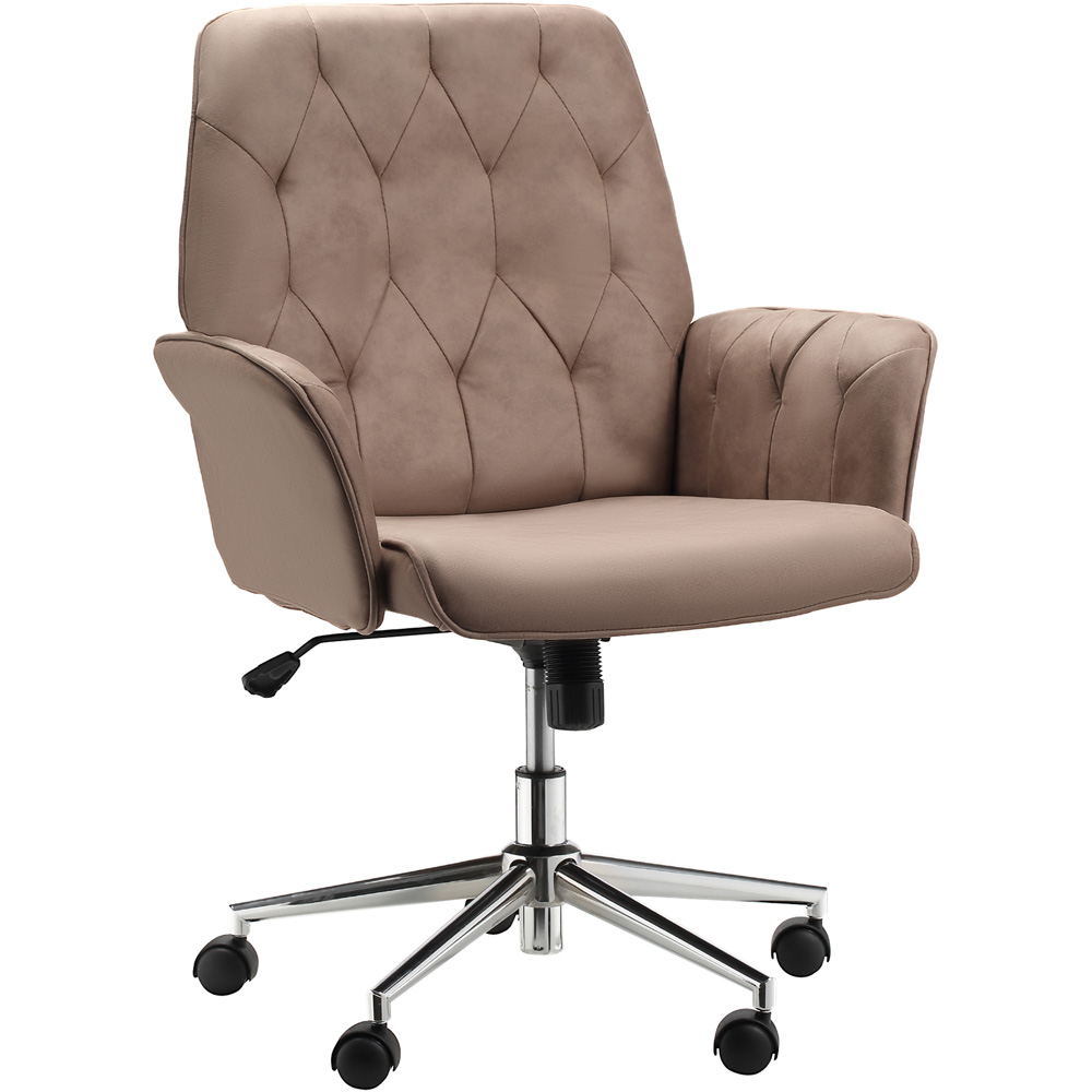 Portland Brown Micro Fibre Swivel Office Chair Image 2
