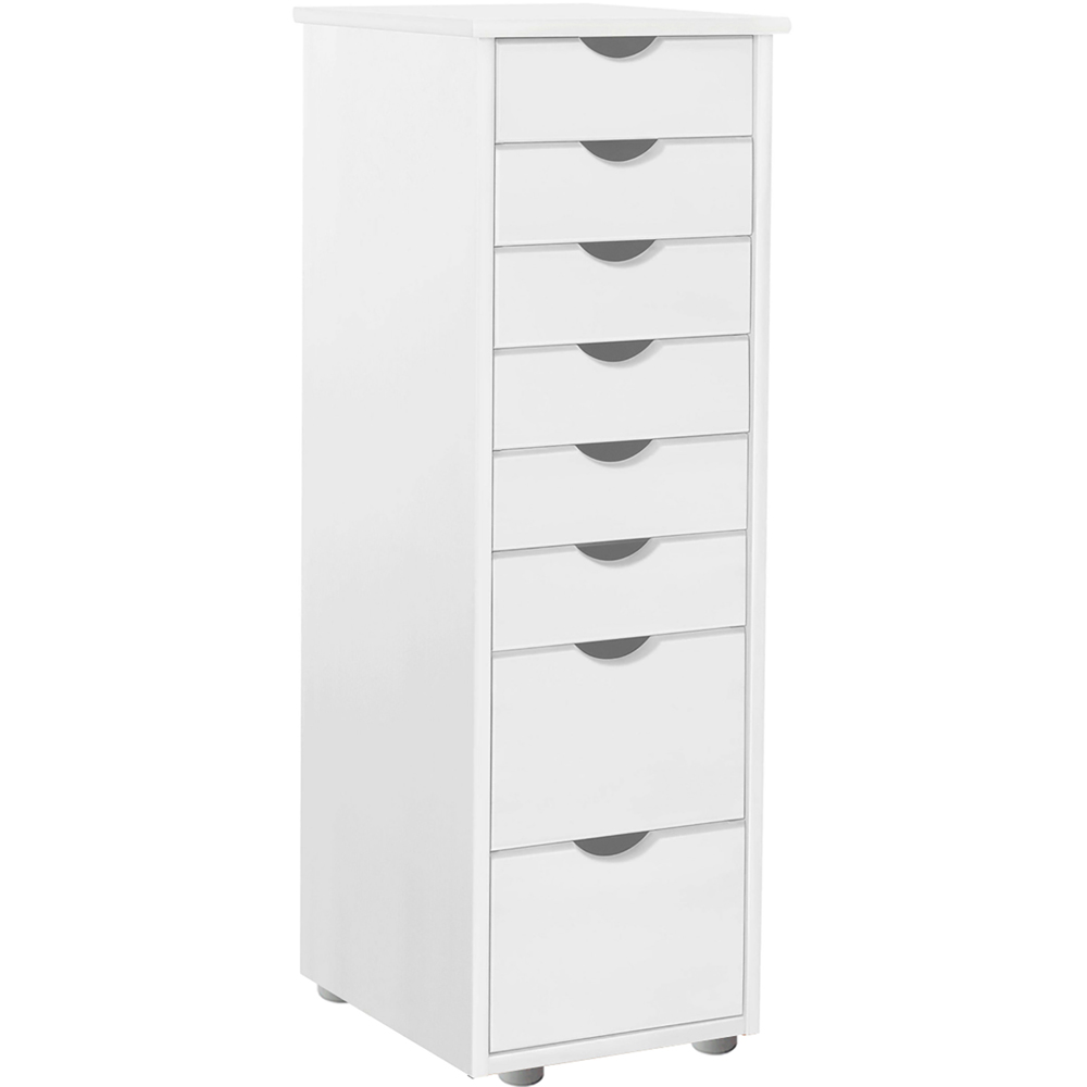 Loft24 Gava 8 Drawer White Chest of Drawers Image 2