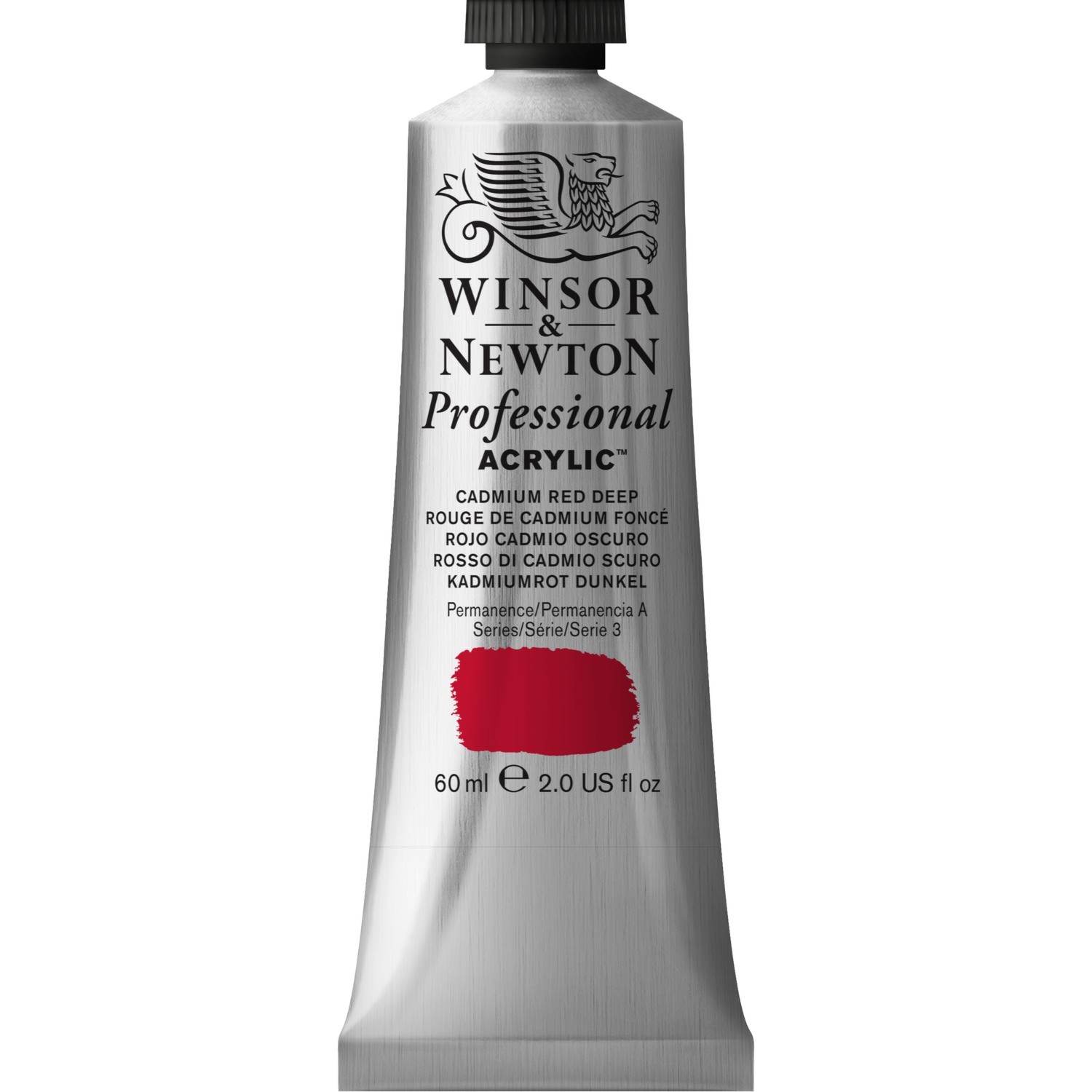 Winsor and Newton 60ml Professional Acrylic Paint - Cadmium Deep Red Image 1